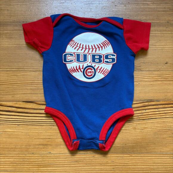 Genuine Merchandise Chicago Cubs royal blue short sleeve bodysuit SIZE 12M - Picture 1 of 5